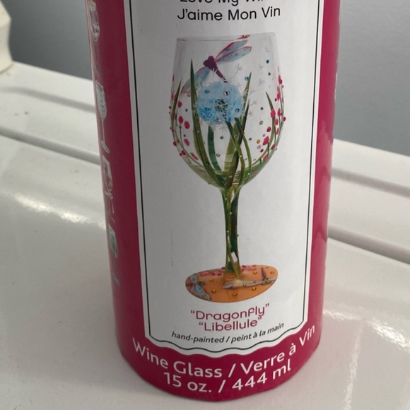 Lolita Wine Glass, NIB, dragonfly style, 15 oz. - Picture 7 of 7